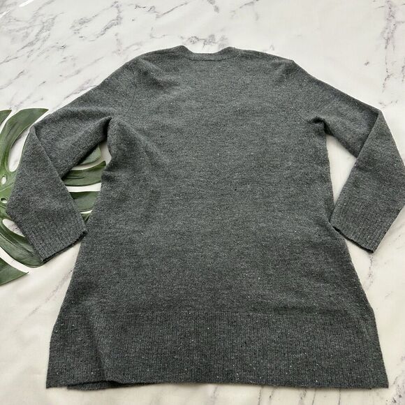 Old Navy Womens Open Front Cardigan Sweater Size L Gray Tunic Length - Picture 8 of 12